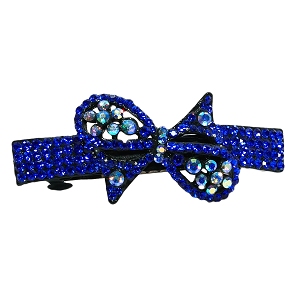 Haarclip Haarschmuck Strass 8524 - blau